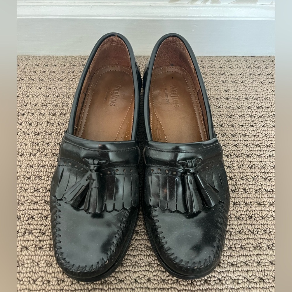 G.H. Bass & Co. Weejuns Black Tassel Loafers
